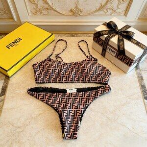 Fendi FF Logo Print Bikini Set